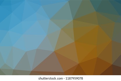 Light Blue, Yellow vector hexagon mosaic texture. A sample with polygonal shapes. The textured pattern can be used for background.