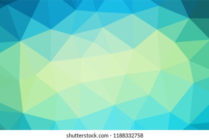 Light Blue, Yellow vector hexagon mosaic texture. Creative illustration in halftone style with gradient. The template can be used as a background for cell phones.