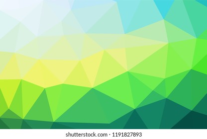 Light Blue, Yellow vector hexagon mosaic cover. Glitter abstract illustration with an elegant design. The completely new template can be used for your brand book.