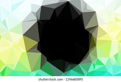 Light Blue, Yellow vector hexagon mosaic cover. Colorful abstract illustration with gradient. The best triangular design for your business.