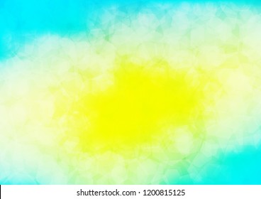 Light Blue, Yellow vector hexagon mosaic background. Creative illustration in halftone style with gradient. A completely new design for your business.