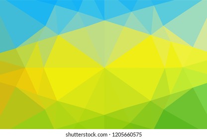 Light Blue, Yellow vector hexagon mosaic cover. A completely new color illustration in a vague style. The completely new template can be used for your brand book.