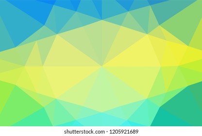 Light Blue, Yellow vector hexagon mosaic texture. An elegant bright illustration with gradient. Brand new design for your business.