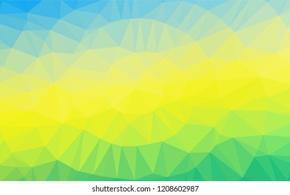 Light Blue, Yellow vector hexagon mosaic texture. A completely new color illustration in a vague style. Brand new design for your business.