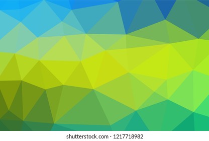 Light Blue, Yellow vector hexagon mosaic texture. Shining colored illustration in a Brand new style. A completely new design for your business.