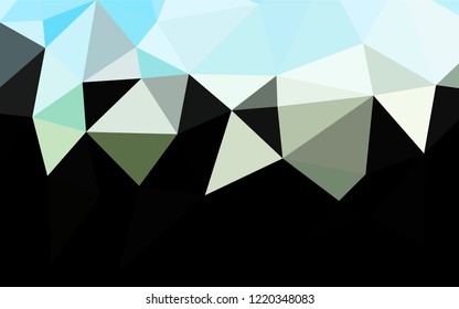 Light Blue, Yellow vector hexagon mosaic template. Colorful abstract illustration with gradient. Brand new style for your business design.