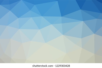 Light Blue, Yellow vector hexagon mosaic texture. Creative illustration in halftone style with gradient. A completely new template for your business design.