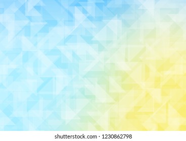Light Blue, Yellow vector hexagon mosaic template. Colorful illustration in abstract style with gradient. The polygonal design can be used for your web site.