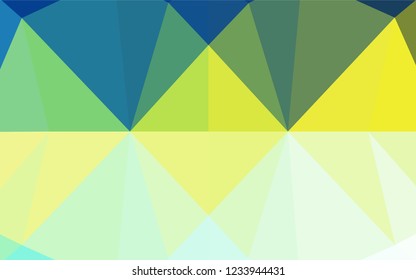 Light Blue, Yellow vector hexagon mosaic template. Modern geometrical abstract illustration with gradient. The template can be used as a background for cell phones.