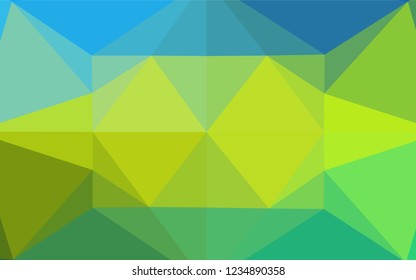 Light Blue, Yellow vector hexagon mosaic cover. A completely new color illustration in a vague style. The elegant pattern can be used as part of a brand book.
