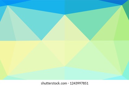 Light Blue, Yellow vector hexagon mosaic template. Shining colored illustration in a Brand new style. The completely new template can be used for your brand book.