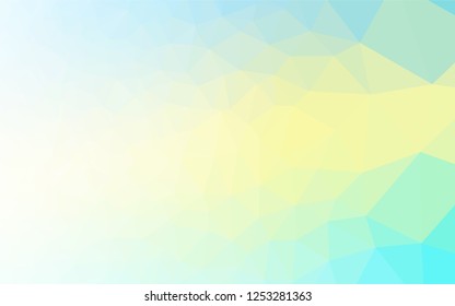 Light Blue, Yellow vector hexagon mosaic cover. Colorful illustration in abstract style with gradient. Brand new style for your business design.