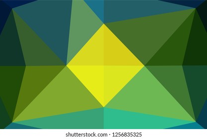 Light Blue, Yellow vector hexagon mosaic template. A sample with polygonal shapes. The completely new template can be used for your brand book.