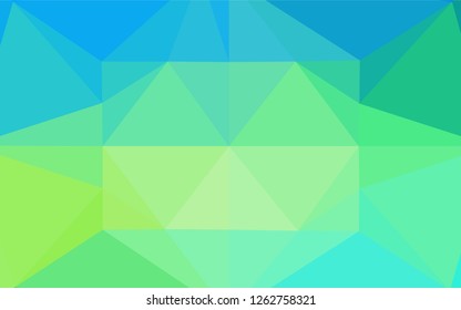 Light Blue, Yellow vector hexagon mosaic cover. Modern geometrical abstract illustration with gradient. Brand new style for your business design.
