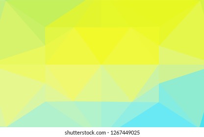Light Blue, Yellow vector hexagon mosaic cover. Colorful abstract illustration with gradient. A new texture for your design.