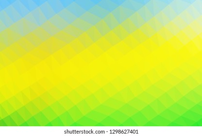 Light Blue, Yellow vector hexagon mosaic texture. Shining colored illustration in a Brand new style. The template can be used as a background for cell phones.