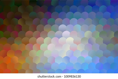 Light Blue, Yellow vector illustration which consist of circles. Dotted gradient design for your business. Creative geometric background in halftone style with colored spots.