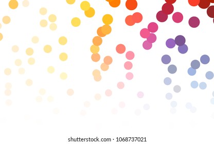 Light Blue, Yellow vector illustration which consist of circles. Dotted gradient design for your business. Creative geometric background in halftone style with colored spots.