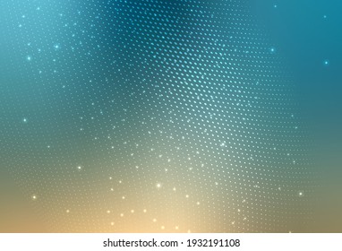 Light Blue, Yellow vector Illustration with set of shining colorful abstract circles. Beautiful colored illustration with blurred circles in nature style. Modern template for landing page.