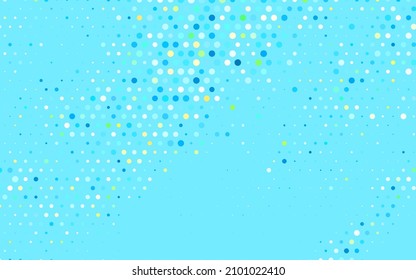Light Blue, Yellow vector Illustration with set of shining colorful abstract circles. Abstract illustration with colored bubbles in nature style. Modern design for a business card.
