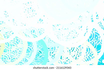 Light Blue, Yellow vector Illustration with set of shining colorful abstract circles. Illustration with set of shining colorful abstract circles. Modern template for landing page.