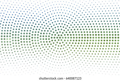 Light Blue, Yellow vector illustration which consist of circles. Dotted gradient design for your business. Creative geometric background in halftone style with colored spots.