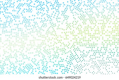 Light Blue, Yellow vector illustration which consist of circles. Dotted gradient design for your business. Creative geometric background in halftone style with colored spots.