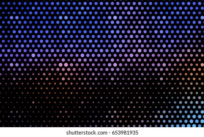 Light Blue, Yellow vector illustration which consist of circles. Dotted gradient design for your business. Creative geometric background in halftone style with colored spots.