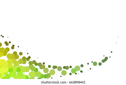 Light Blue, Yellow vector illustration which consist of circles. Dotted gradient design for your business. Creative geometric background in halftone style with colored spots.