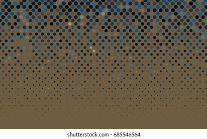 Light Blue, Yellow vector illustration which consist of circles. Dotted gradient design for your business. Creative geometric background in halftone style with colored spots.
