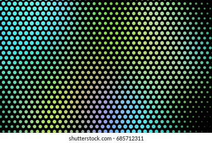 Light Blue, Yellow vector illustration which consist of circles. Dotted gradient design for your business. Creative geometric background in halftone style with colored spots.