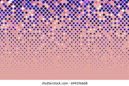Light Blue, Yellow vector illustration which consist of circles. Dotted gradient design for your business. Creative geometric background in halftone style with colored spots.