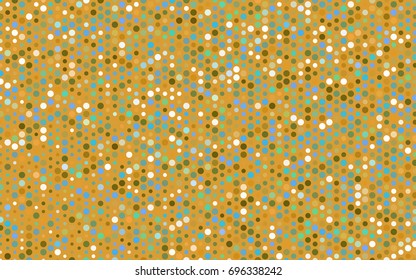 Light Blue, Yellow vector illustration which consist of circles. Dotted gradient design for your business. Creative geometric background in halftone style with colored spots.