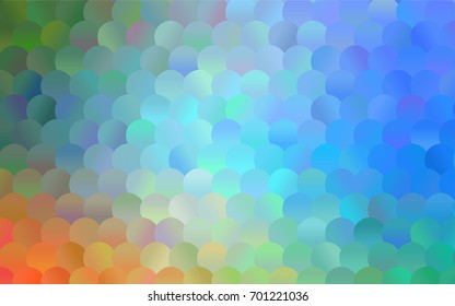 Light Blue, Yellow vector illustration which consist of circles. Dotted gradient design for your business. Creative geometric background in halftone style with colored spots.