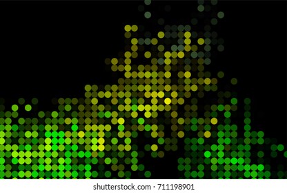Light Blue, Yellow vector illustration which consist of circles. Dotted gradient design for your business. Creative geometric background in halftone style with colored spots.