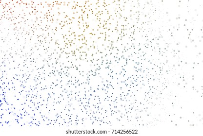Light Blue, Yellow vector illustration which consist of circles. Dotted gradient design for your business. Creative geometric background in halftone style with colored spots.