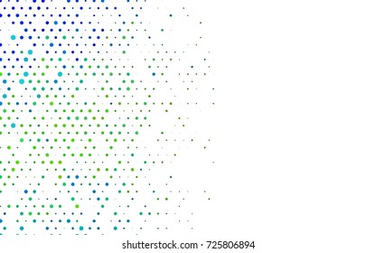Light Blue, Yellow vector illustration which consist of circles. Dotted gradient design for your business. Creative geometric background in halftone style with colored spots.