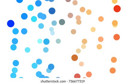 Light Blue, Yellow vector illustration which consist of circles. Dotted gradient design for your business. Creative geometric background in halftone style with colored spots.