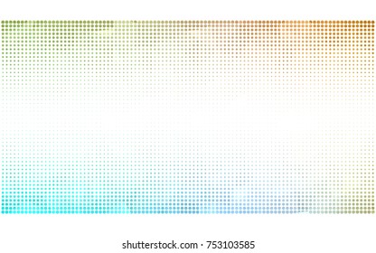 Light Blue, Yellow vector illustration which consist of circles. Dotted gradient design for your business. Creative geometric background in halftone style with colored spots.