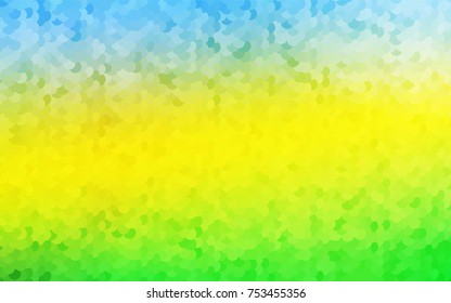 Light Blue, Yellow vector illustration which consist of circles. Dotted gradient design for your business. Creative geometric background in halftone style with colored spots.
