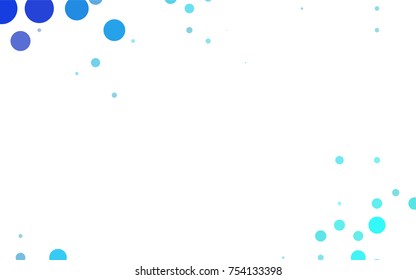 Light Blue, Yellow vector illustration which consist of circles. Dotted gradient design for your business. Creative geometric background in halftone style with colored spots.