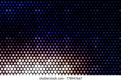Light Blue, Yellow vector illustration which consist of circles. Dotted gradient design for your business. Creative geometric background in halftone style with colored spots.