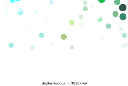 Light Blue, Yellow vector illustration which consist of circles. Dotted gradient design for your business. Creative geometric background in halftone style with colored spots.
