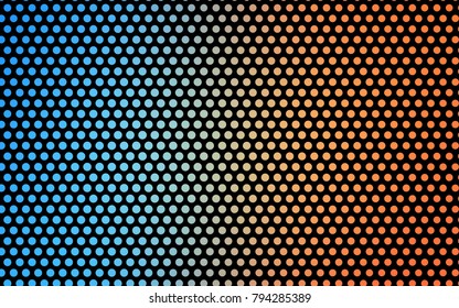 Light Blue, Yellow vector illustration which consist of circles. Dotted gradient design for your business. Creative geometric background in halftone style with colored spots.