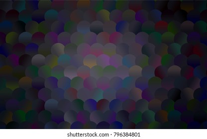 Light Blue, Yellow vector illustration which consist of circles. Dotted gradient design for your business. Creative geometric background in halftone style with colored spots.