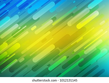 Light Blue, Yellow vector indian curved texture. A completely new color illustration in doodle style. The pattern can be used for coloring books and pages for kids.