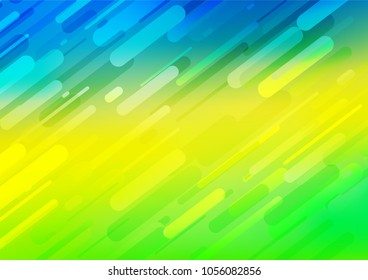 Light Blue, Yellow vector indian curved background. Creative illustration in blurred style with doodles and Zen tangles. Hand painted design for web, wrapping, wallpaper.
