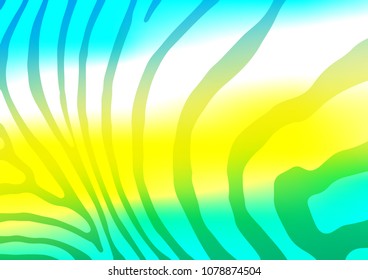 Light Blue, Yellow vector indian curved pattern. Glitter abstract illustration with doodles and Zen tangles. The doodle design can be used for your web site.