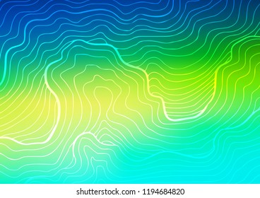 Light Blue, Yellow vector indian curved texture. Glitter abstract illustration with doodles and Zen tangles. The pattern can be used for wallpapers and coloring books.