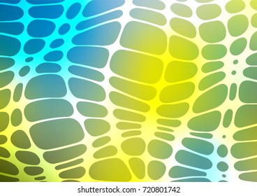 Light Blue, Yellow vector indian curved pattern. Blurred decorative design in Indian style with Zen tangles. The template can be used as a background for cell phones.